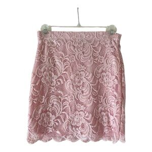 Ambiance Pink Embellished Mini Pencil Skirt